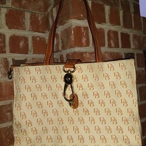 Dooney & Bourke Tan and Brown Satchel